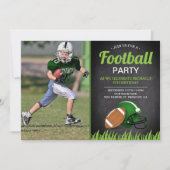Invitation Chalkboard Enfants Football Anniversaire Photo (Devant)