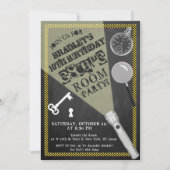 Invitation Chalkboard Escape Room Party Tout âge Anniversaire (Devant)