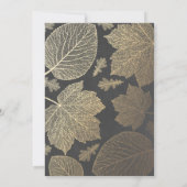 Invitation Chalkboard et Feuilles d'or Automne (Dos)