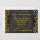 Invitation Chalkboard et Gold 50th Birthday Party Chalkboard (Devant)