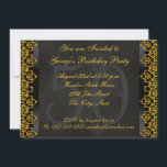 Invitation Chalkboard et Gold 50th Birthday Party Chalkboard<br><div class="desc">Chalkboard et Gold 50th Birthday Party Chalkboard invitations 50 derrière le texte grand invitation</div>