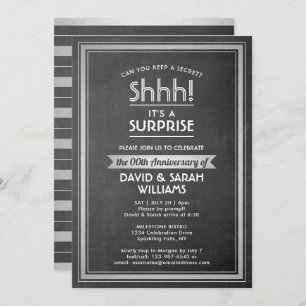 Invitation Chalkboard et Silver