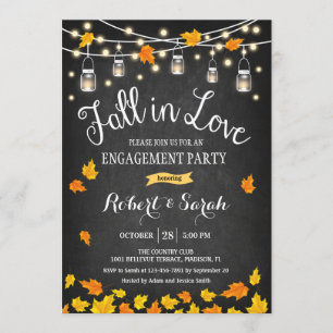 Invitation Chalkboard Fall In Love