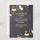 Invitation Chalkboard Farewell Retraité Teacher Party (Dos)