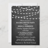 Invitation Chalkboard Fête de Bachelorette (Devant)