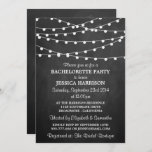 Invitation Chalkboard Fête de Bachelorette<br><div class="desc">Feux À Chaîne Modernes Sur Les Invitations Du Chalkboard Bachelorette Party.</div>