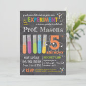 Invitation Chalkboard Fête de la Science Mad Anniversaire (Debout devant)