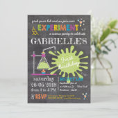 Invitation Chalkboard Fête de la Science Mad Anniversaire (Debout devant)