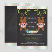 Invitation Chalkboard Fête de révélation de genre pour un gar (Devant / Derrière)