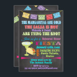 Invitation Chalkboard Fiesta mexicaine avec photo retour<br><div class="desc">Chalkboard Mexican Fiesta Rehearsal Diner Les Margaritas sont froides, la salsa est chaude ! Joli et coloré mexicain fêtes de répétition Invitations avec bannières lumineuses, typographie amusante, une grande margarita et taco sur un arrière - plan de tableau noir. Remplacez simplement la photo au dos par votre photo. Alors prenez...</div>