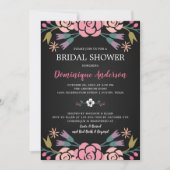 Invitation Chalkboard Floral Bridal (Devant)