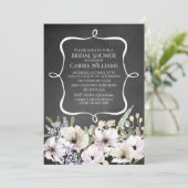 Invitation Chalkboard Floral Bridal (Debout devant)