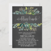 Invitation Chalkboard Foliage Mariage Brunch (Devant)