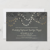 Invitation Chalkboard Gold String Lights (Devant)