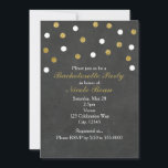 Invitation Chalkboard Gold & White Confetti Celebration Party<br><div class="desc">Chalkboard Gold & White Confetti Celebration Party Invitations.</div>