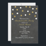 Invitation Chalkboard Gold & White Confetti Celebration Party<br><div class="desc">Chalkboard Gold & White Confetti Celebration Party Invitations.</div>