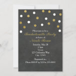 Invitation Chalkboard Gold & White Confetti Celebration Party<br><div class="desc">Chalkboard Gold & White Confetti Celebration Party Invitations.</div>