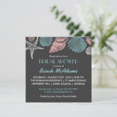 Invitation Chalkboard Grey Sea Shell nuptiale douche Invitati (Debout devant)