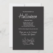 Invitation Chalkboard Halloween Costume fête Citrouille d'aut (Devant)