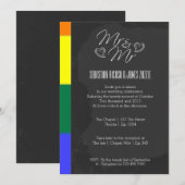 Invitation Chalkboard Heart Doodle avec Mariage détail de la  (Devant / Derrière)