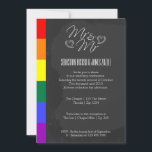 Invitation Chalkboard Heart Doodle avec Mariage détail de la<br><div class="desc">Mariage de tableau de bord avec coeur de doodle et détails de drapeau de la fierté - M et M. texte invitation .. adapté aux mariages gais / cérémonie civile / invitations de mariage - annonces mariages modernes .. annonces mariages totalement personnalisables de Ricaso</div>