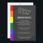 Invitation Chalkboard Heart Doodle Mariage avec Fierté Détail<br><div class="desc">Mariage de tableau de bord avec le coeur de doodle et Mme et Mme texte invitation .. rainbow pride drapeau détail sur le côté .. adapté à la fois gay / lesbiennes mariages / cérémonie civile / invitations de mariage - annonces mariages modernes .. annonces mariages totalement personnalisables de Ricaso...</div>