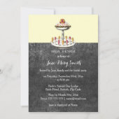 Invitation Chalkboard high tea desserts vintages (Devant)