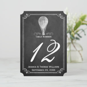 Invitation Chalkboard Hot Air Balloon Collection Mariage