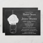 Invitation Chalkboard Hydrangea Mason Jar Fête des mariées<br><div class="desc">Chalkboard Hydrangea Mason Jar Invitations de douche nuptiale Hydrangea.</div>