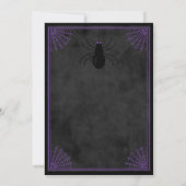 Invitation Chalkboard Jolie Sorcière sur Broom Halloween (Dos)