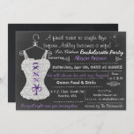 Invitation Chalkboard Lace Lingerie Douche Bachelorette<br><div class="desc">Chalkboard Dentelle Lingerie Douche Bachelorette Fête Invitations dans le thème violet</div>