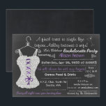Invitation Chalkboard Lace Lingerie Douche Bachelorette<br><div class="desc">Chalkboard Dentelle Lingerie Douche Bachelorette Fête Invitations dans le thème violet</div>