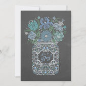 Invitation Chalkboard Lacy Mason Baby shower C'est un garçon (Devant)