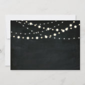 Invitation Chalkboard & Lights Photo 50e anniversaire du Mari (Dos)