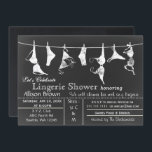 Invitation Chalkboard Lingerie douche<br><div class="desc">Lingerie clothesline Chalkboard Lingerie Douche Bachelorette Fête Invitation était un client; la demande et non seulement ils l'ont aimée,  beaucoup de demoiselles d'honneur semblent l'aimer jusqu'à présent.</div>