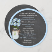 Invitation Chalkboard Look avec Mason Jar Round (Devant / Derrière)