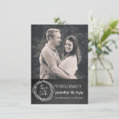 Invitation Chalkboard Look Wedding Enregistrer la date Faire- (Debout devant)