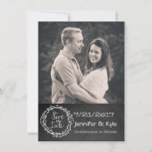 Invitation Chalkboard Look Wedding Enregistrer la date Faire- (Devant)