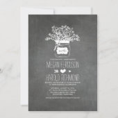 Invitation Chalkboard Mason Jar Mariage rustique Invite (Devant)