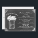 Invitation Chalkboard Mason jarres Mariages de répétition Inv<br><div class="desc">Vintages bocaux Mason Chalkboard avec hydrangea Mariage Invitations de répétition</div>