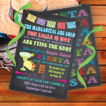 Invitation Chalkboard Mexicain Fiesta Couples SHower<br><div class="desc">Joli et coloré mexicain Fiesta Couples Shower Invitations avec des bannières lumineuses,  une typographie amusante,  une grande margarita et taco sur un arrière - plan de tableau noir. Alors prenez une boisson froide et une salsa chaude avec cette merveilleuse invitation. Illustration tirée à la main par McBooboo.</div>