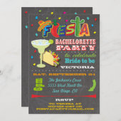 Invitation Chalkboard Mexicaine Fiesta Bachelorette (Devant / Derrière)
