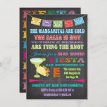 Invitation Chalkboard Mexicaine Fiesta Co-ed SHower<br><div class="desc">Joli et coloré mexicain Fiesta Co-ed Shower Invitations avec des bannières lumineuses,  la typographie amusante,  une grande margarita et taco sur un arrière - plan de tableau noir.  Alors prenez une boisson froide et une salsa chaude avec cette merveilleuse invitation.  Illustration tirée à la main par McBooboo.</div>