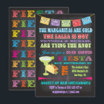 Invitation Chalkboard Mexicaine Fiesta Co-ed SHower<br><div class="desc">Jolie et colorée mexicaine Fiesta Co-ed Shower Invitations avec des bannières lumineuses,  une typographie amusante,  une grande margarita et taco sur un arrière - plan de tableau noir. Alors prenez une boisson froide et une salsa chaude avec cette merveilleuse invitation. Illustration tirée à la main par McBooboo.</div>