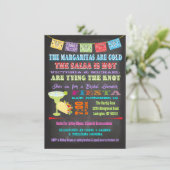 Invitation Chalkboard Mexicaine Fiesta Couples Douche (Debout devant)