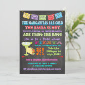 Invitation Chalkboard Mexicaine Fiesta Couples Douche (Debout devant)