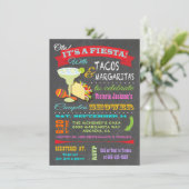 Invitation Chalkboard Mexicaine Fiesta Couples Douche (Debout devant)
