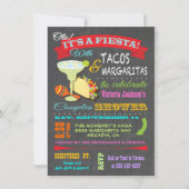 Invitation Chalkboard Mexicaine Fiesta Couples Douche (Devant)