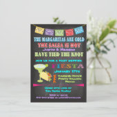 Invitation Chalkboard mexicaine fiesta post mariage (Debout devant)