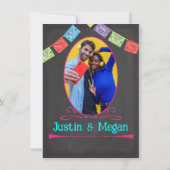 Invitation Chalkboard mexicaine fiesta post mariage (Dos)